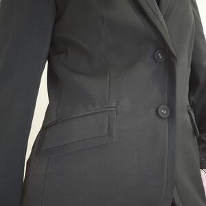 Lena Gabrielle Vintage Tailored Olive Classic 2 Button Blazer